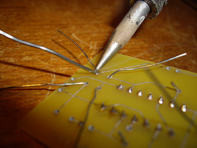 Soldering the leads