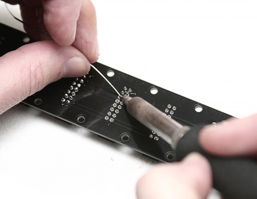 Soldering the Eurorack 16-pin header pins