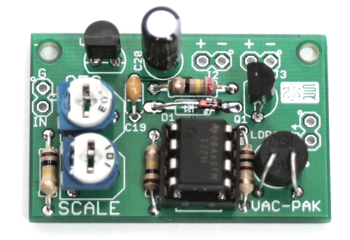 VAC PAK Timmers, LDR, Caps, Voltage Regulator and Transistor