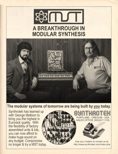 Synthrotek Vintage Synth Advertisement