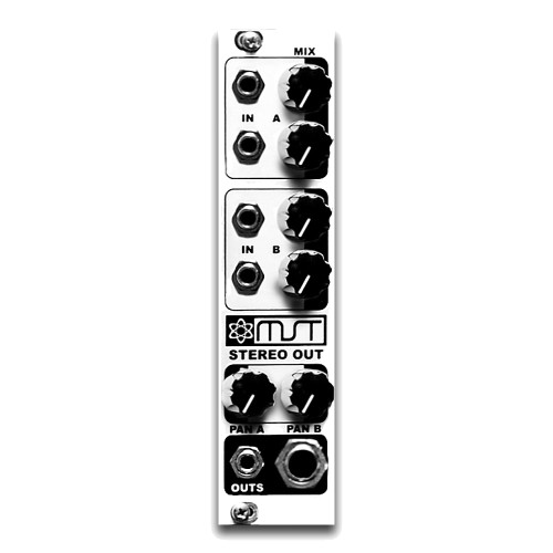 MST 3U Stereo Output Mixer Eurorack Module