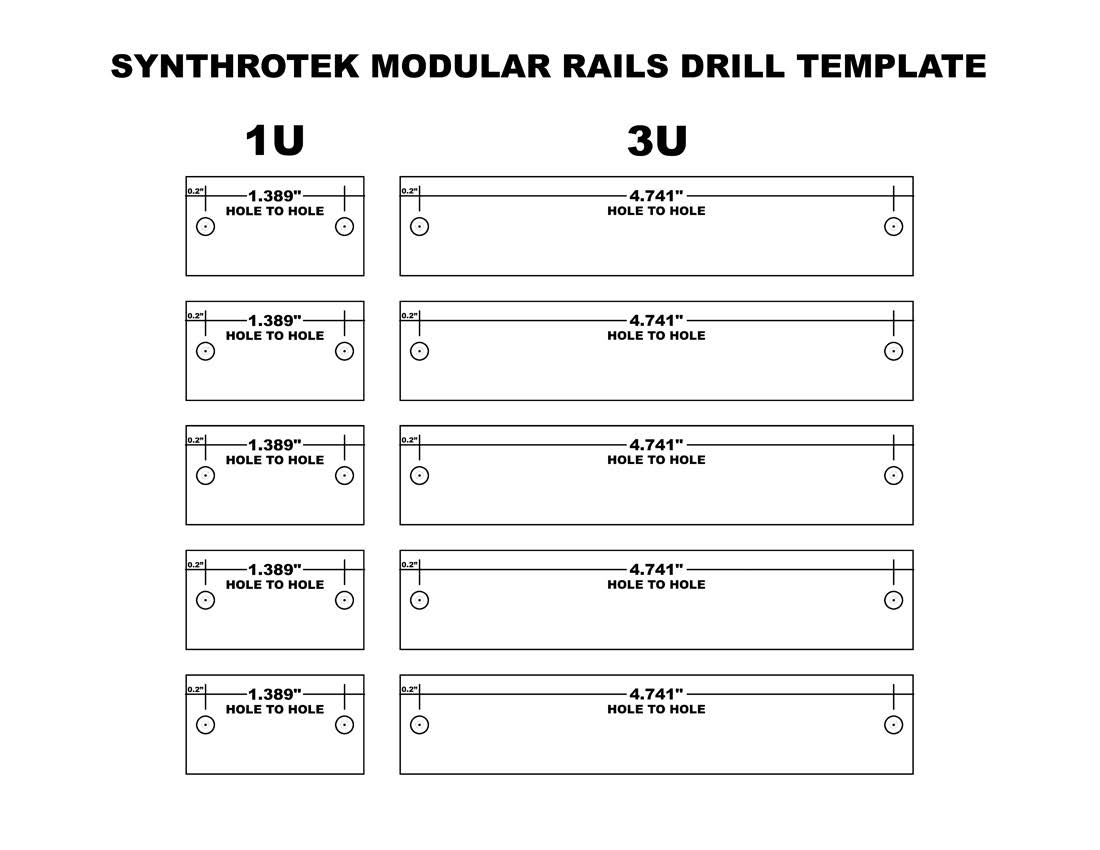 Synthrotek Rail Drilling Template Synthrotek