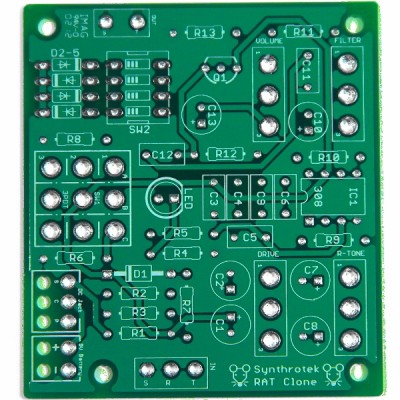 Rat Distortion Clone PCB